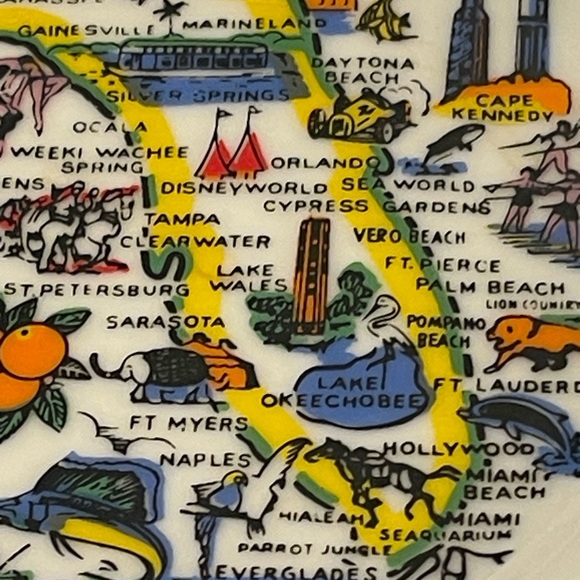 Vintage plate Florida - Picture 2 of 4